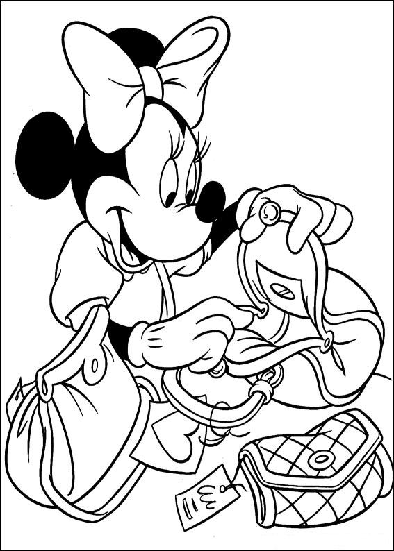 Plansa de colorat cu Minnie Mouse 2 12